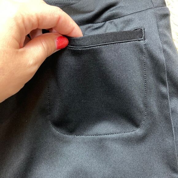 Lady Hagen Core Swing Knit Skort- Golf Active Tennis Skirt in Black - Picture 9 of 12